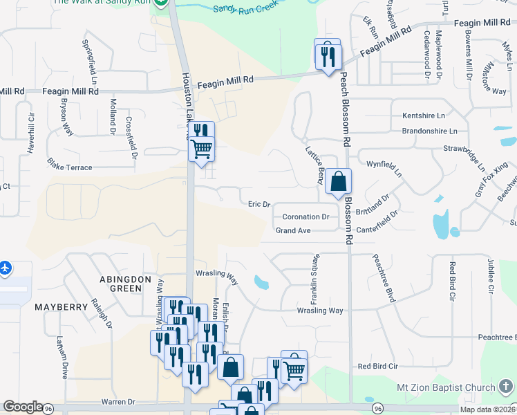 map of restaurants, bars, coffee shops, grocery stores, and more near 214 Eric Drive in Bonaire