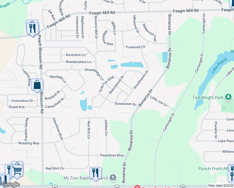 map of restaurants, bars, coffee shops, grocery stores, and more near 105 Old Carriage Lane in Bonaire