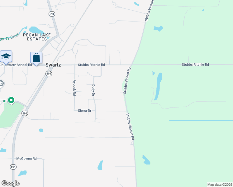 map of restaurants, bars, coffee shops, grocery stores, and more near 1809 Stubbs Vinson Road in Monroe