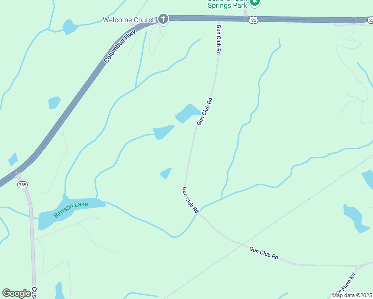 map of restaurants, bars, coffee shops, grocery stores, and more near 676 Gun Club Road in Box Springs
