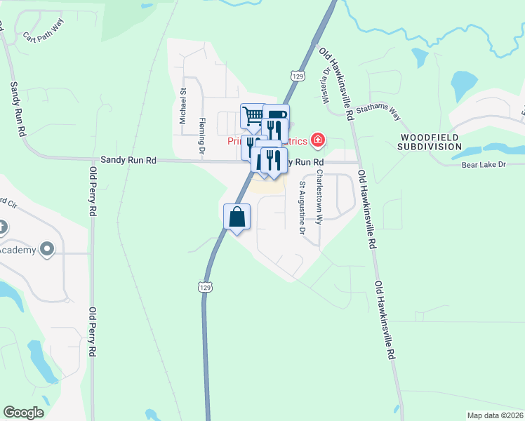 map of restaurants, bars, coffee shops, grocery stores, and more near 105 Savannah Lane in Bonaire