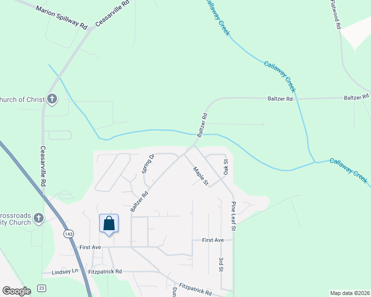 map of restaurants, bars, coffee shops, grocery stores, and more near 791 Baltzer Road in Wetumpka