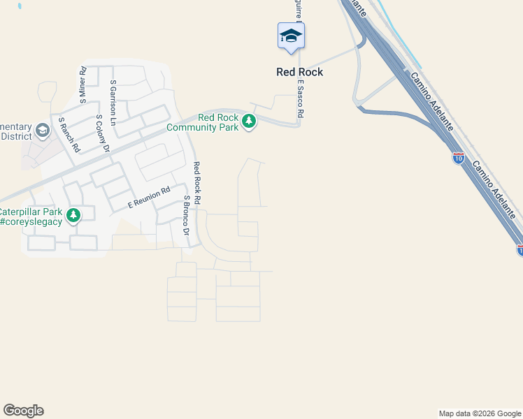 map of restaurants, bars, coffee shops, grocery stores, and more near 22141 East Stratus Street in Red Rock