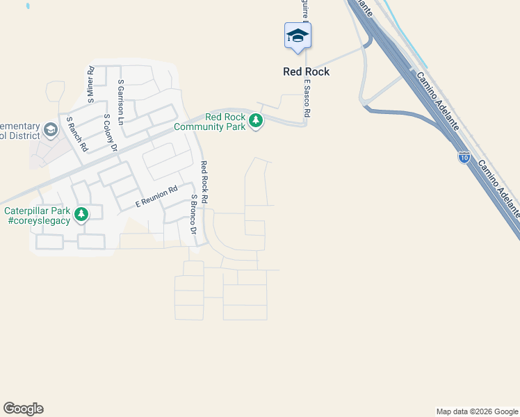 map of restaurants, bars, coffee shops, grocery stores, and more near 22089 East Stratus Street in Red Rock