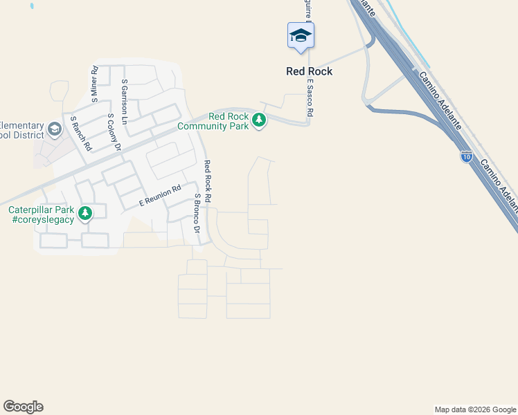 map of restaurants, bars, coffee shops, grocery stores, and more near 22065 East Stratus Street in Red Rock