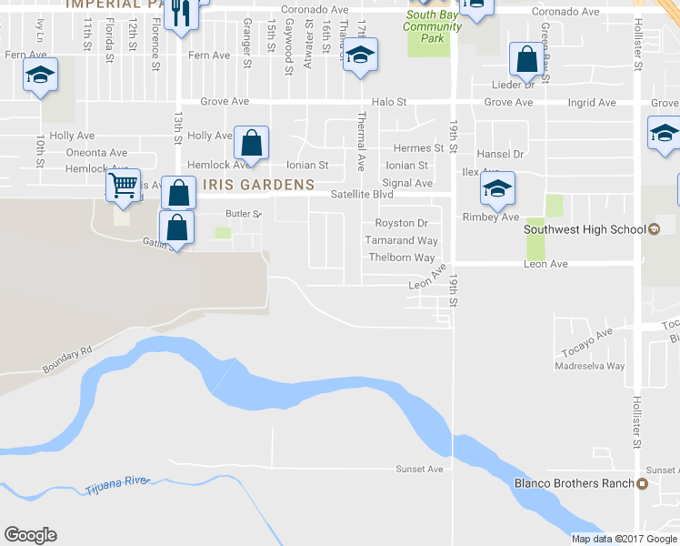 map of restaurants, bars, coffee shops, grocery stores, and more near 1653 Sombrero Way in San Diego