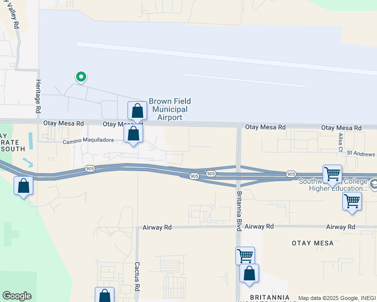 map of restaurants, bars, coffee shops, grocery stores, and more near 1924 Continental Street in San Diego