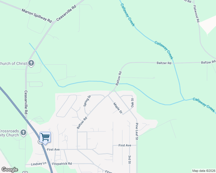 map of restaurants, bars, coffee shops, grocery stores, and more near 791 Baltzer Road in Wetumpka