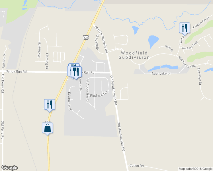 map of restaurants, bars, coffee shops, grocery stores, and more near 209 Piedmont Lane in Bonaire