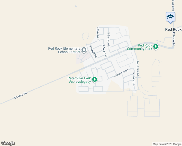 map of restaurants, bars, coffee shops, grocery stores, and more near 34408 South Spirit Lane in Red Rock