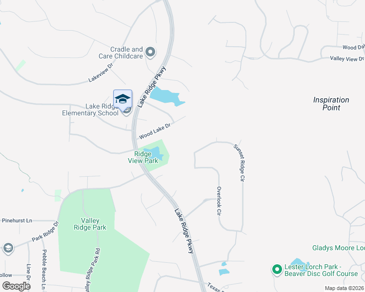 map of restaurants, bars, coffee shops, grocery stores, and more near 2331 Sunset Ridge Circle in Cedar Hill