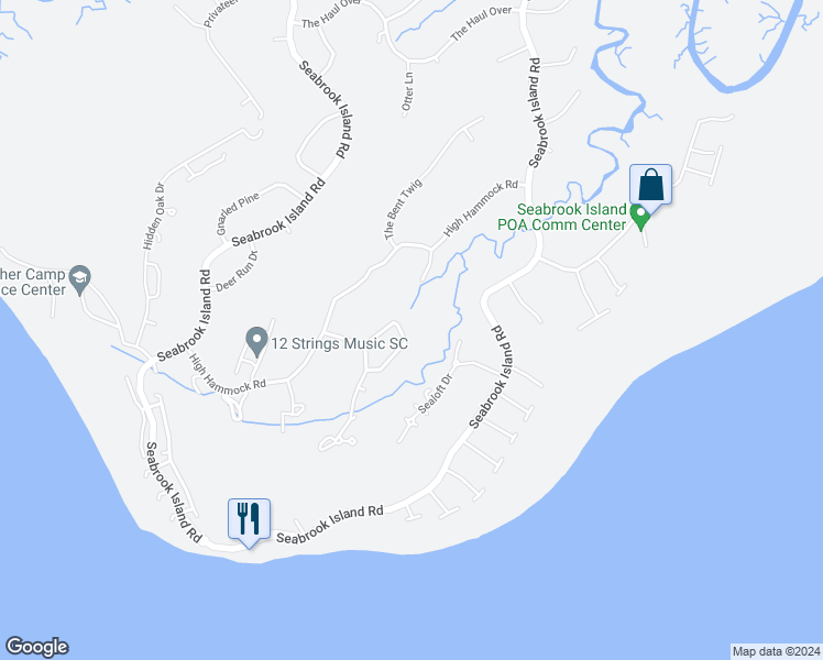 map of restaurants, bars, coffee shops, grocery stores, and more near 534 Cobby Creek Lane in Johns Island