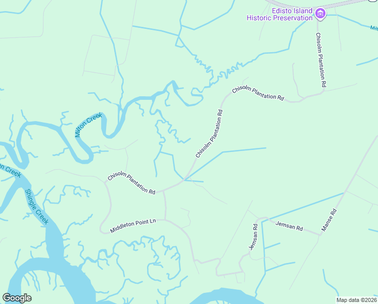 map of restaurants, bars, coffee shops, grocery stores, and more near 8464 Chisolm Plantation Road in Edisto Island