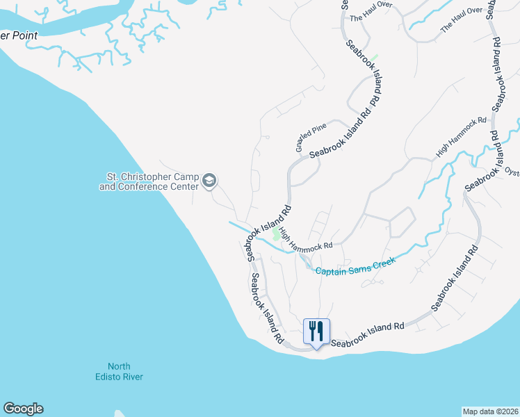 map of restaurants, bars, coffee shops, grocery stores, and more near 2740 Seabrook Island Road in Johns Island