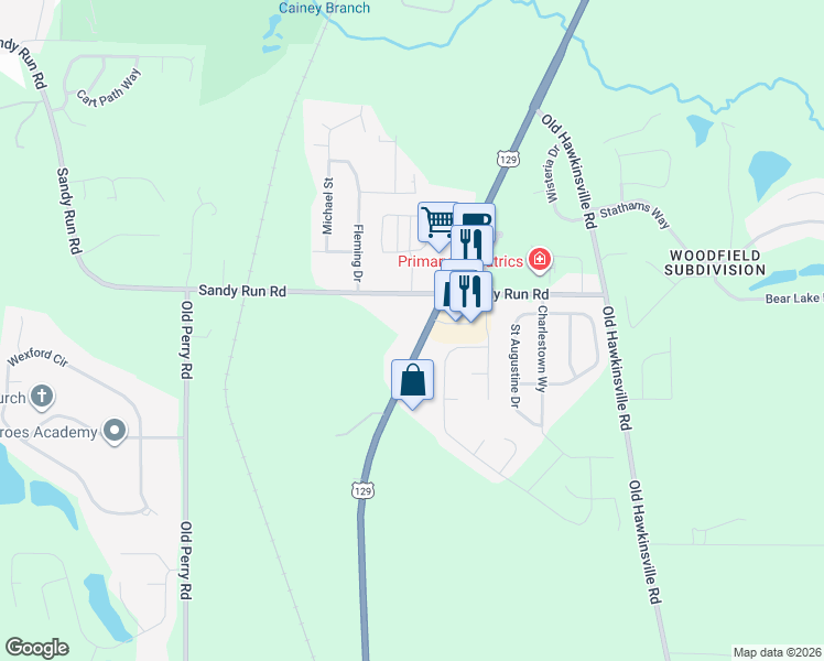 map of restaurants, bars, coffee shops, grocery stores, and more near 410 Georgia 247 in Bonaire