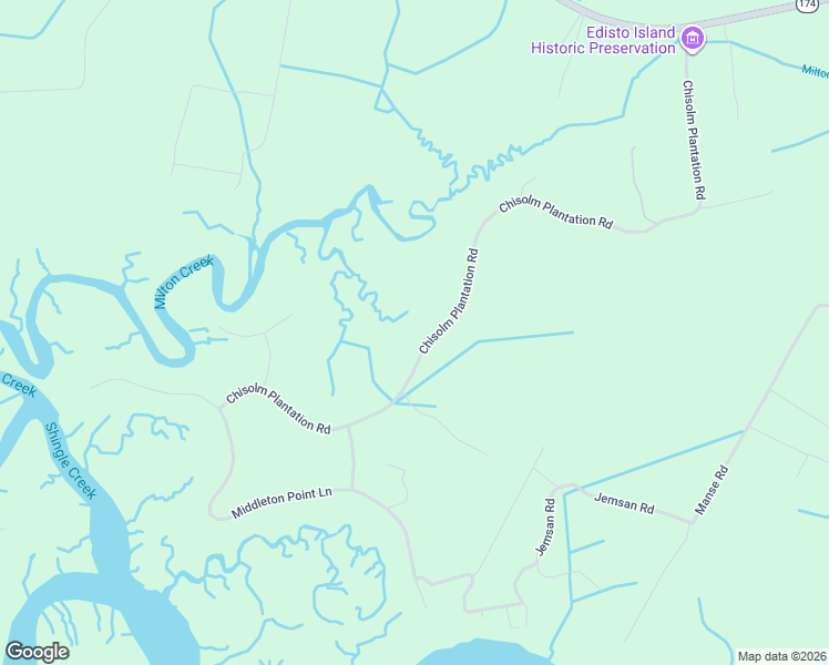 map of restaurants, bars, coffee shops, grocery stores, and more near 8464 Chisolm Plantation Road in Edisto Island