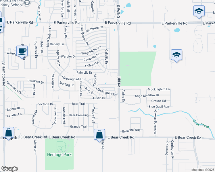 map of restaurants, bars, coffee shops, grocery stores, and more near 717 Oteca Drive in DeSoto