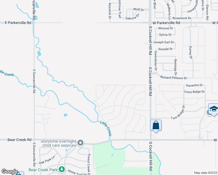 map of restaurants, bars, coffee shops, grocery stores, and more near 1322 South Cockrell Hill Road in DeSoto