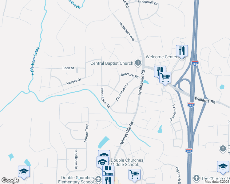 map of restaurants, bars, coffee shops, grocery stores, and more near 8202 Rockbridge Court in Columbus