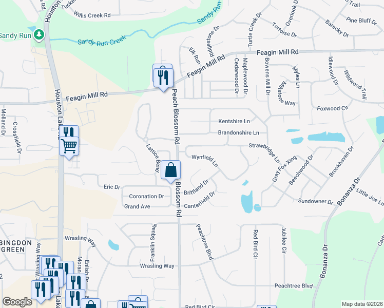 map of restaurants, bars, coffee shops, grocery stores, and more near 203 Wynfield Lane in Bonaire