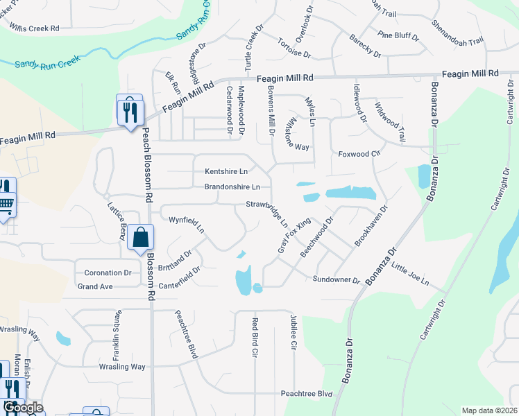 map of restaurants, bars, coffee shops, grocery stores, and more near 213 Strawbridge Lane in Bonaire