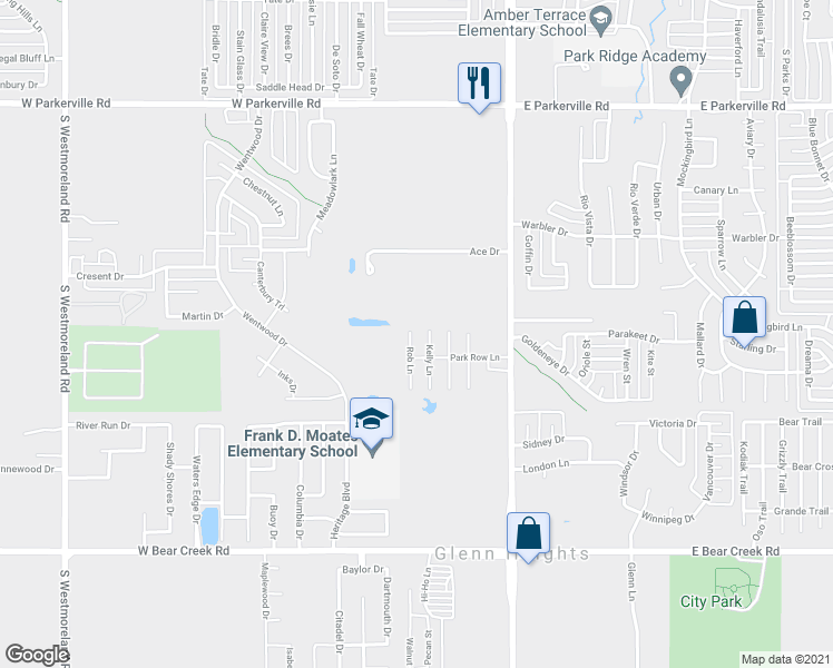 map of restaurants, bars, coffee shops, grocery stores, and more near 212 Rob Lane in DeSoto