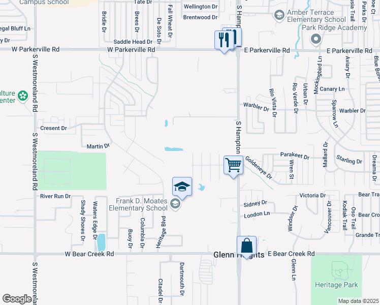 map of restaurants, bars, coffee shops, grocery stores, and more near 213 Rob Lane in DeSoto