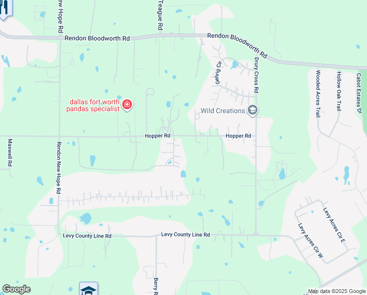 map of restaurants, bars, coffee shops, grocery stores, and more near 6460 Oak Hollow Drive in Burleson
