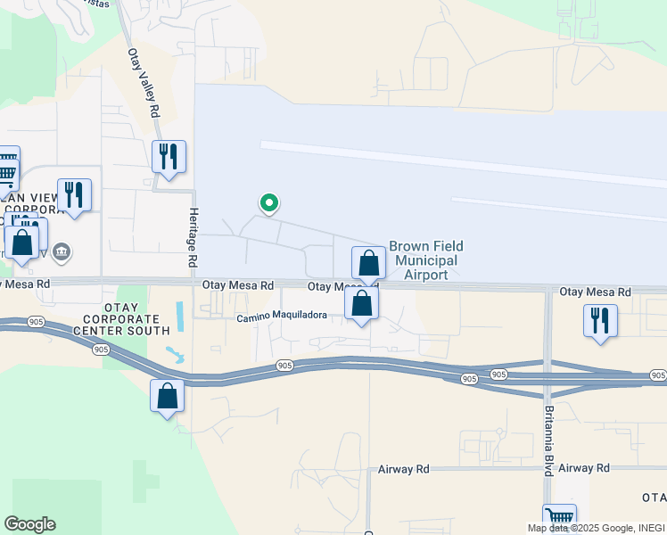 map of restaurants, bars, coffee shops, grocery stores, and more near 7049 Curran Street in San Diego