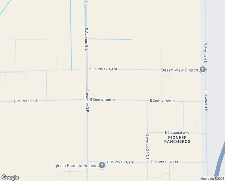 map of restaurants, bars, coffee shops, grocery stores, and more near 3272 East County 18th Street in Yuma