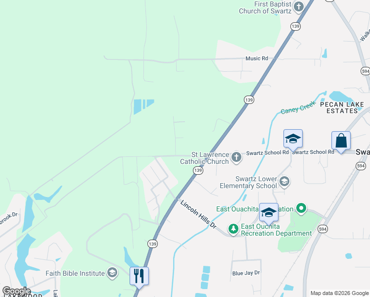 map of restaurants, bars, coffee shops, grocery stores, and more near 156 Duff Rd in Monroe