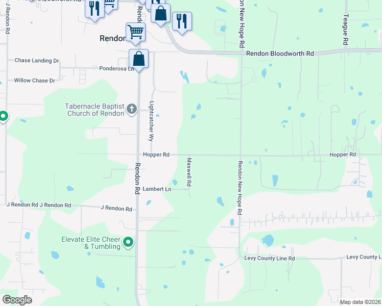 map of restaurants, bars, coffee shops, grocery stores, and more near 4971 Hopper Road in Burleson