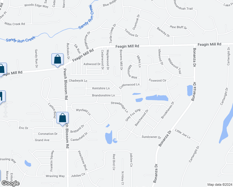 map of restaurants, bars, coffee shops, grocery stores, and more near 106 Brandonshire Lane in Bonaire
