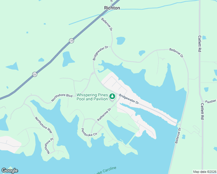 map of restaurants, bars, coffee shops, grocery stores, and more near in Richton