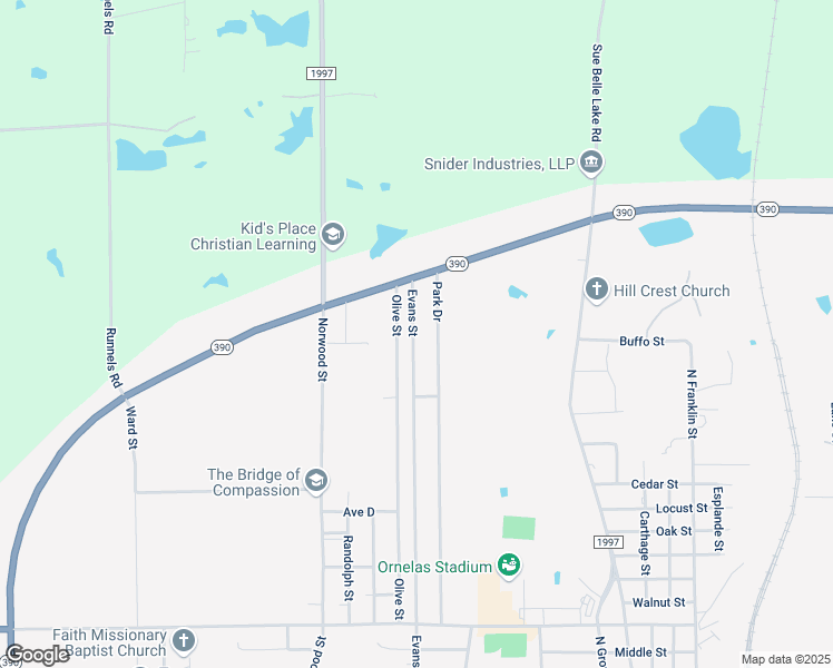 map of restaurants, bars, coffee shops, grocery stores, and more near 2806 Evans Street in Marshall