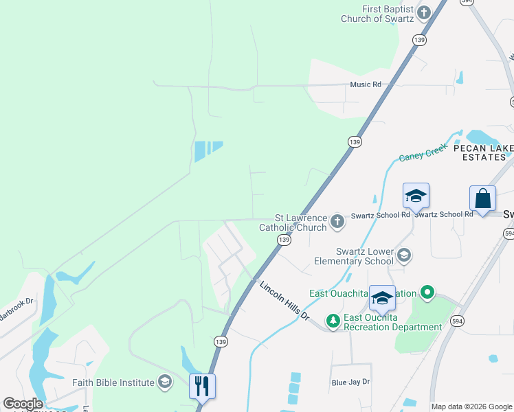 map of restaurants, bars, coffee shops, grocery stores, and more near 156 Duff Rd in Monroe