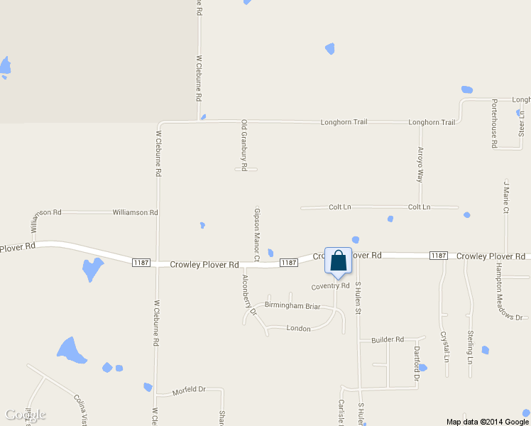 map of restaurants, bars, coffee shops, grocery stores, and more near 509 Gipson Manor Court in Crowley