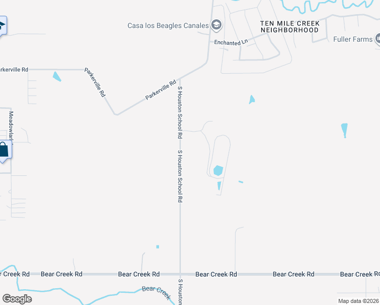 map of restaurants, bars, coffee shops, grocery stores, and more near 1524 South Houston School Road in Lancaster