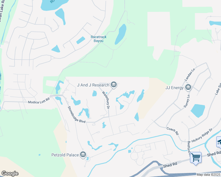 map of restaurants, bars, coffee shops, grocery stores, and more near 32 Wilshire Drive in Bossier City