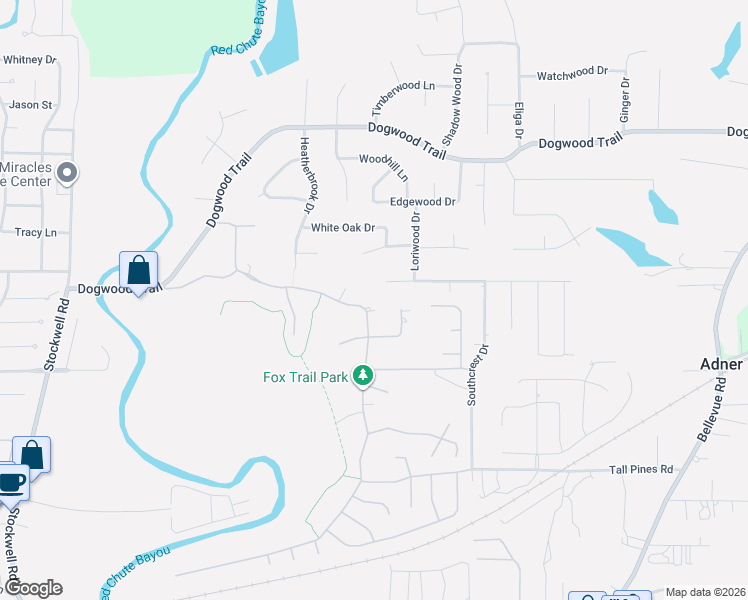 map of restaurants, bars, coffee shops, grocery stores, and more near 8502 Hollow Bluff Drive in Haughton
