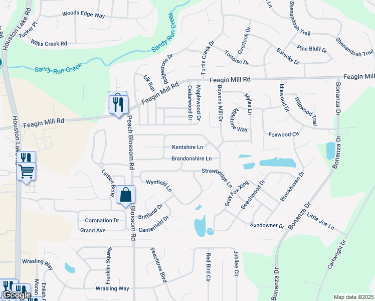 map of restaurants, bars, coffee shops, grocery stores, and more near 119 Kentshire Lane in Bonaire
