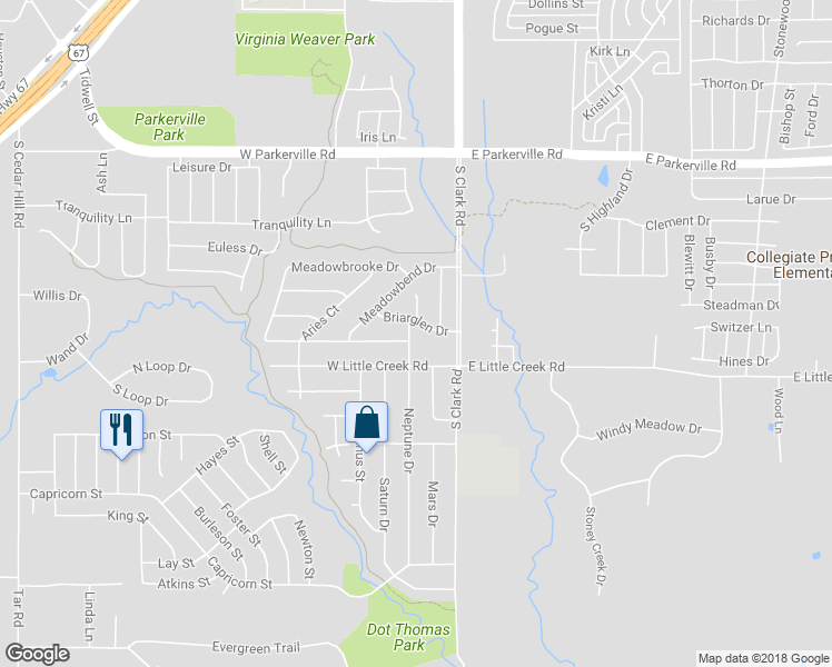 map of restaurants, bars, coffee shops, grocery stores, and more near 1015 Neptune Court in Cedar Hill