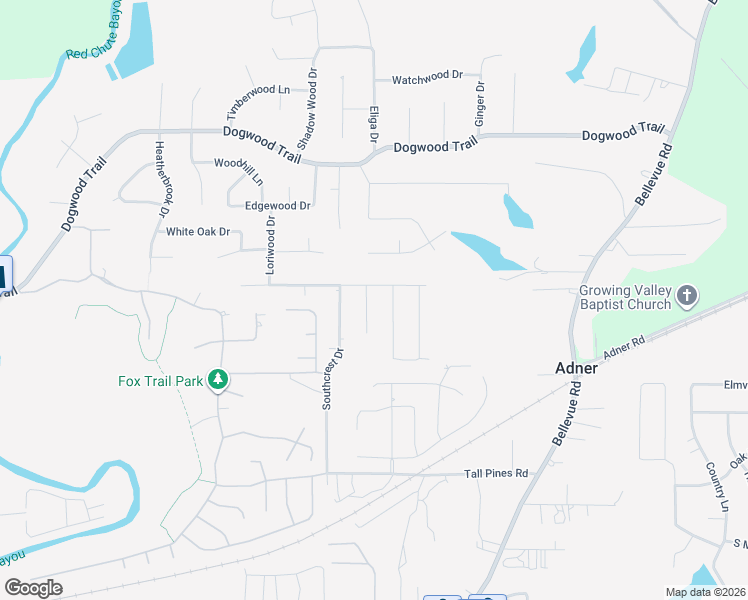 map of restaurants, bars, coffee shops, grocery stores, and more near 2640 Beaverwood Circle in Haughton