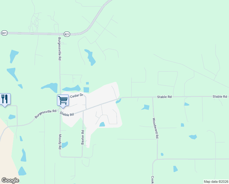 map of restaurants, bars, coffee shops, grocery stores, and more near 574-724 Par Road 441 in Ruston