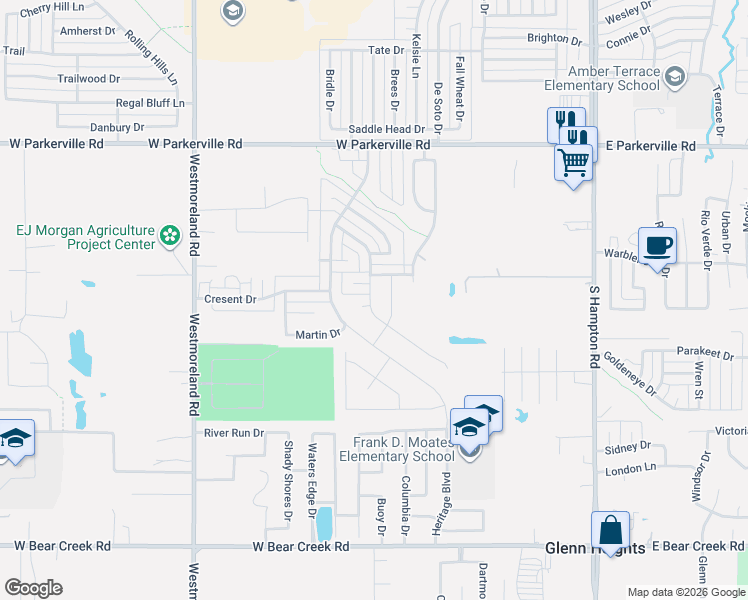map of restaurants, bars, coffee shops, grocery stores, and more near 505 Fairfield Court in DeSoto