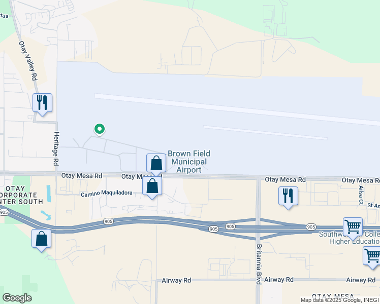 map of restaurants, bars, coffee shops, grocery stores, and more near 1401 Continental Street in San Diego