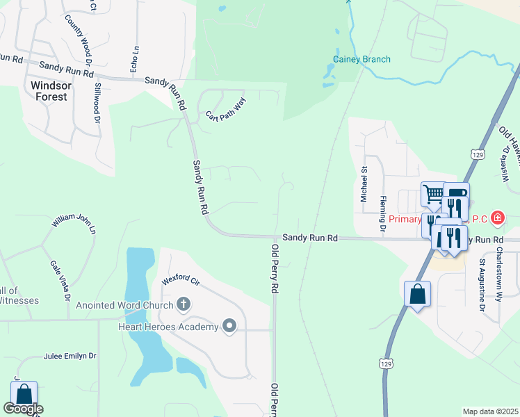 map of restaurants, bars, coffee shops, grocery stores, and more near 118 Enchanted Oaks Drive in Bonaire
