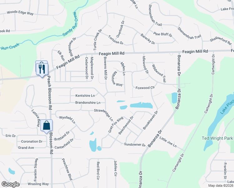 map of restaurants, bars, coffee shops, grocery stores, and more near 301 Cottonwood Lane in Bonaire