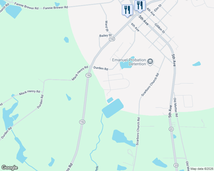 map of restaurants, bars, coffee shops, grocery stores, and more near 932 King Street in Twin City