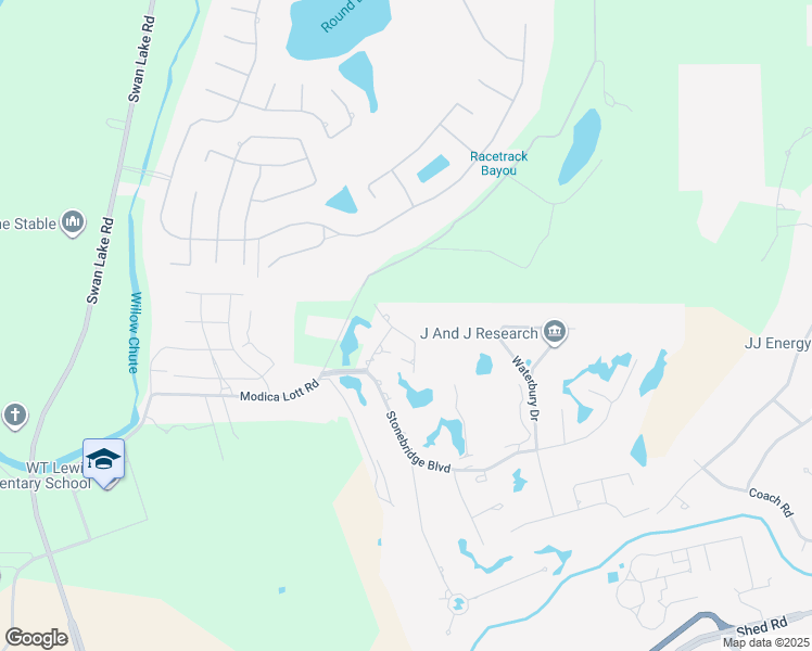map of restaurants, bars, coffee shops, grocery stores, and more near 308 Bridgepoint Circle in Bossier City